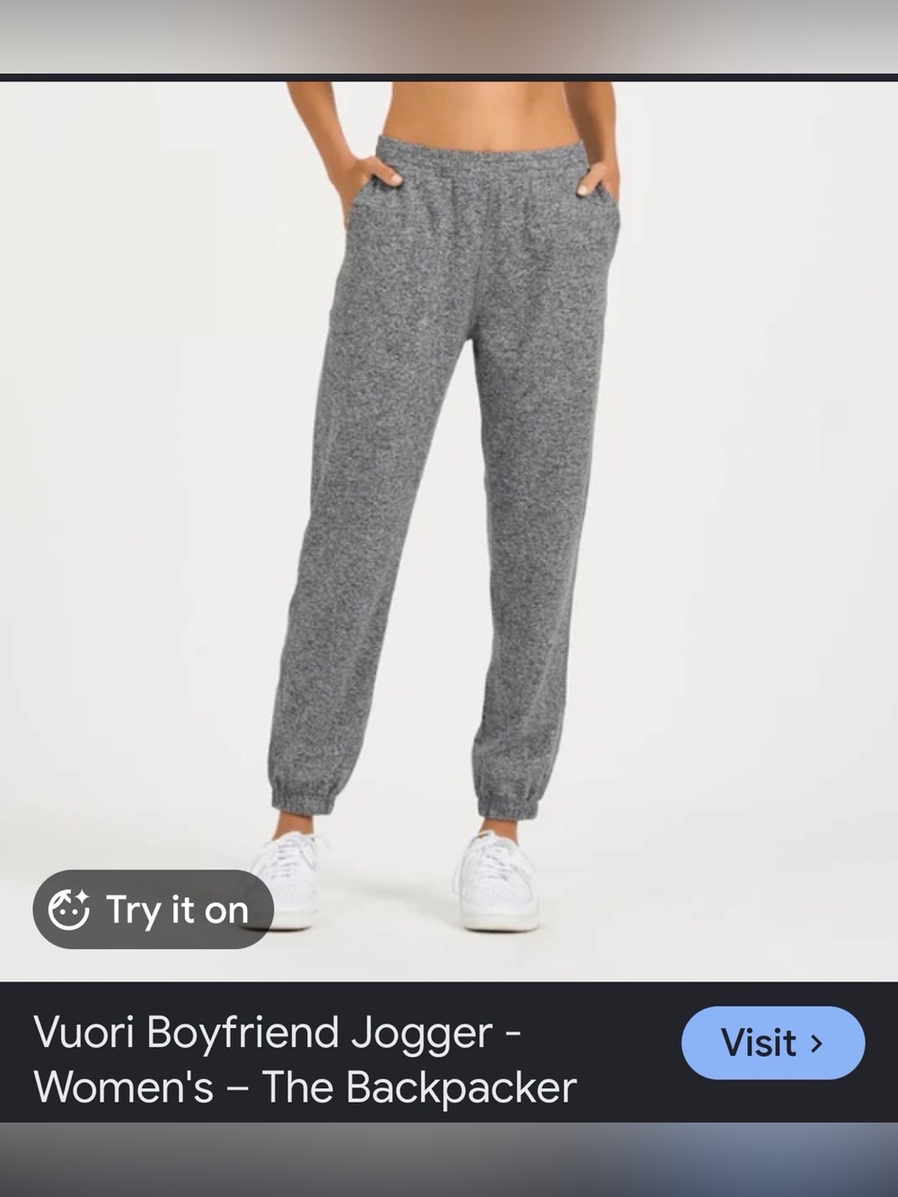 Vuori Relaxed Jogger in Heathered Gray